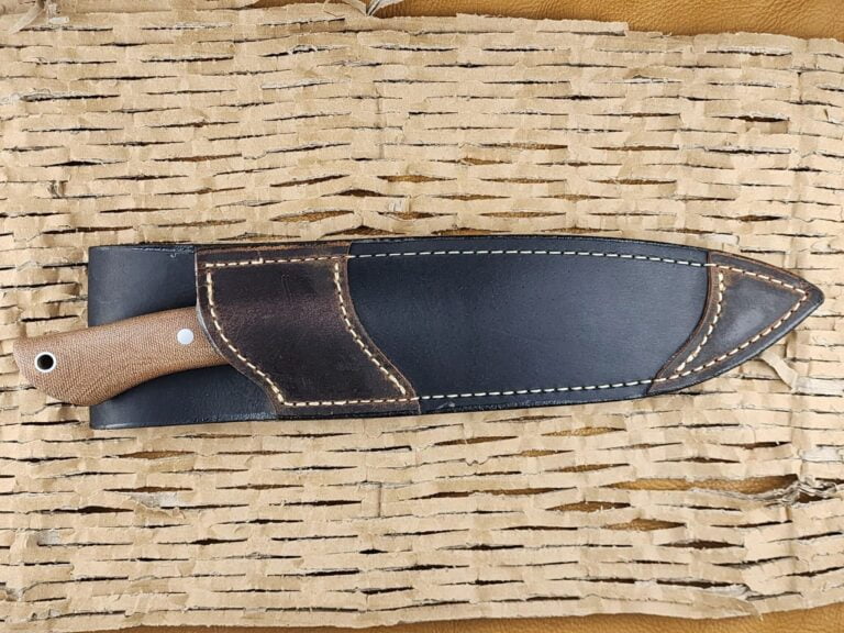 Lon Humphry Ranger in Brown Micarta with forged 52100 Steel knives for sale