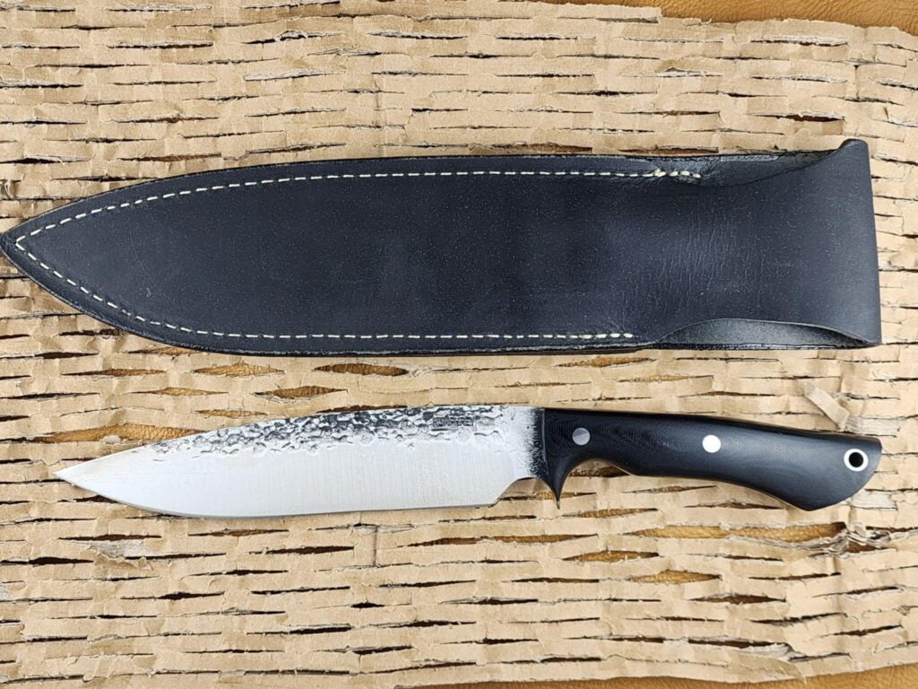 Lon Humphry Ranger in Black Micarta with forged 52100 Steel knives for sale