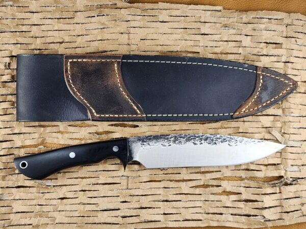 Lon Humphry Ranger in Black Micarta with forged 52100 Steel knives for sale