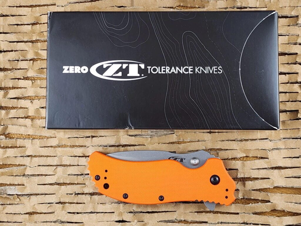 ZT 0350 OR Ken Onion in Orange G10 with S30V blade SN. 0368 knives for sale
