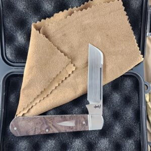 Riaan Ras Knives Custom Slip Joint in Oak Burl knives for sale