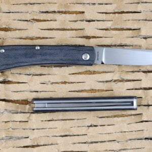 Esnyx Beer Buster Jr. Slip Joint with Black Micarta Inlay in M390 knives for sale