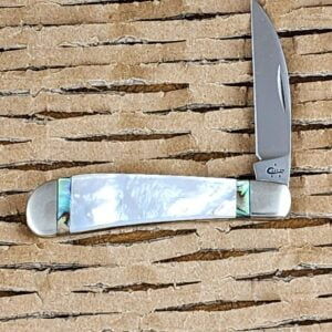 Case T.B. 41117 Swayback Gent Custom MOP and Abalone knives for sale