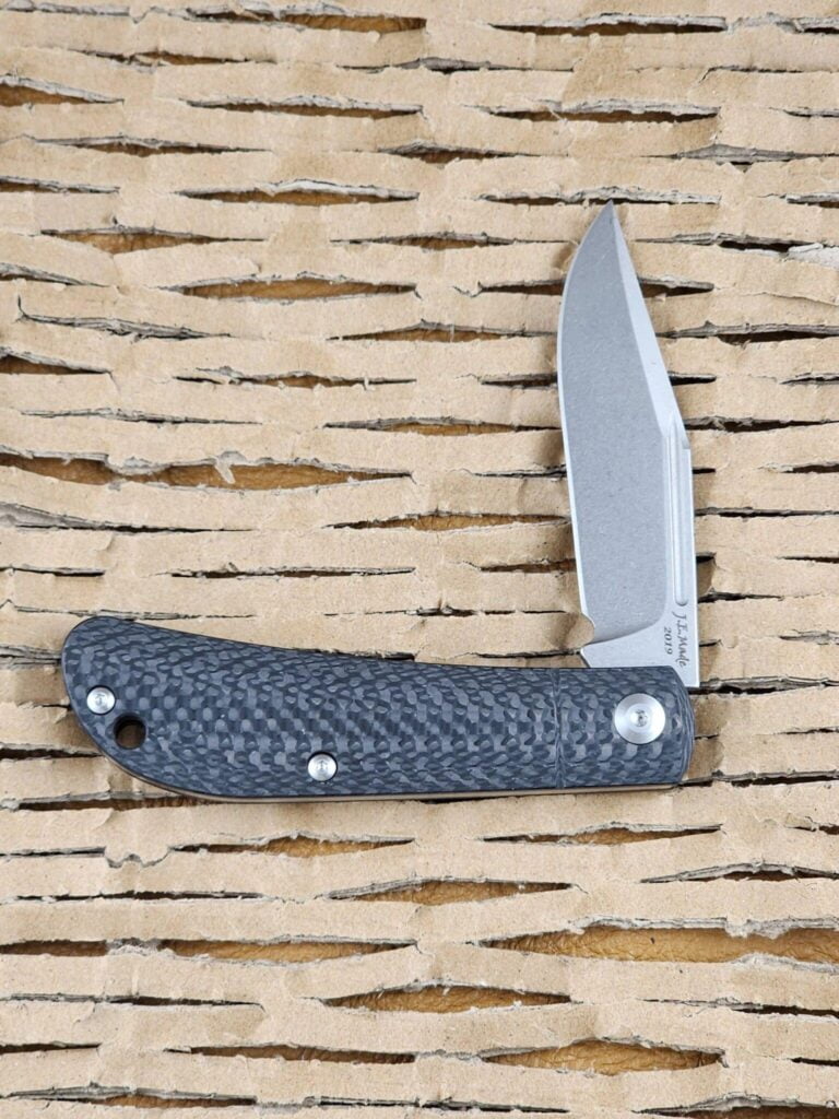 J.E. Made Lanny's Clip 2019 in Carbon Fiber and S35Vn knives for sale