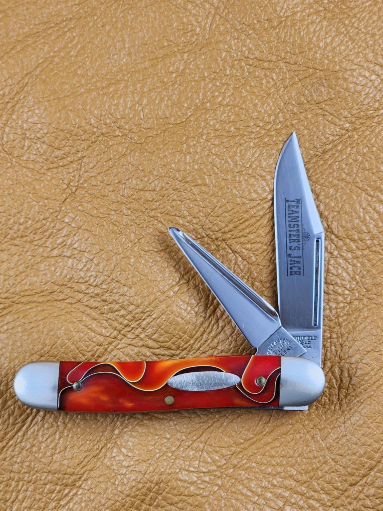 GEC #661212 HJ Tomato Acrylic (this is the version released without stamp on shield) knives for sale
