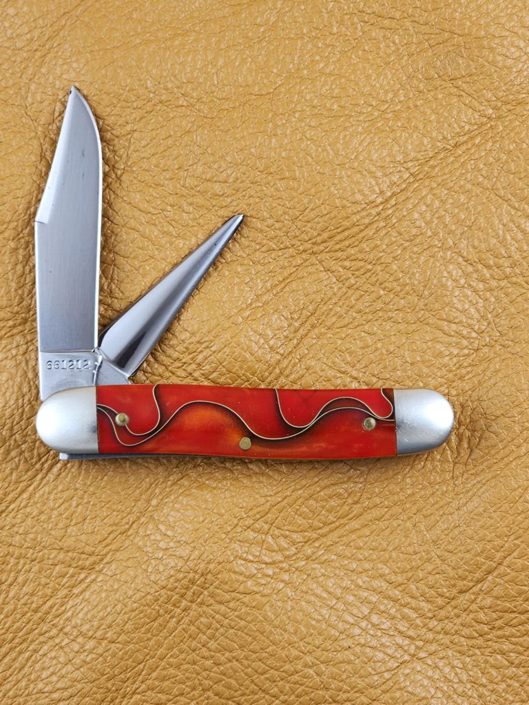 GEC #661212 HJ Tomato Acrylic (this is the version released without stamp on shield) knives for sale
