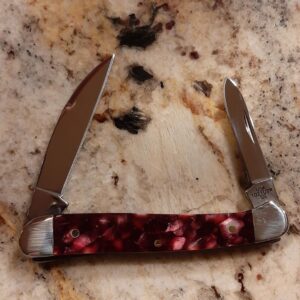 Case 102109 w ssMini Copperhead Cranberry Kirinite knives for sale