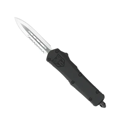 CobraTec Small FS-3 Black OTF half Serrated Dagger knives for sale