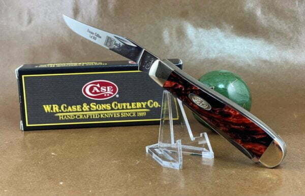 Case XX Black Lava Genuine Corelon 1/500 Mini Trapper knives for sale