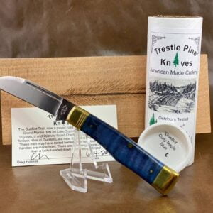 Trestle Pine Knives Gunflint ~ Curly Blue Maple Handle knives for sale