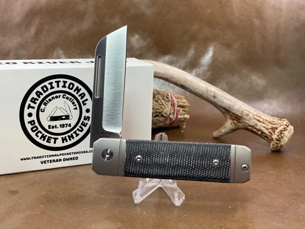 C.Risner Cutlery Ohio River Jack Single Sheepfoot M390 knives for sale