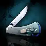 Smith & Sons OX G10 Linerlock in Grey with Blue accents knives for sale