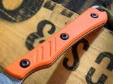 Smith & Sons SHOAL Fixed Blade in Orange G10 with Leather Sheath knives for sale