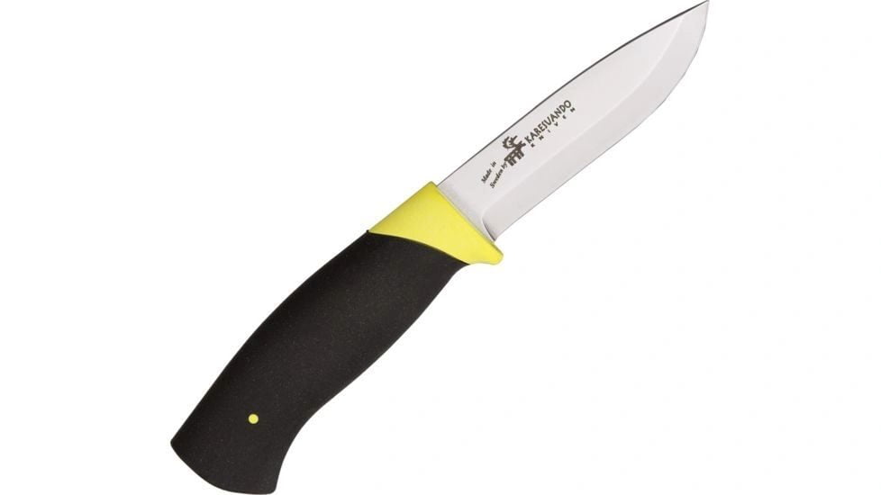 Karesuando Hunting Knife Black/Yellow Fixed Blade Knife 3577 knives for sale