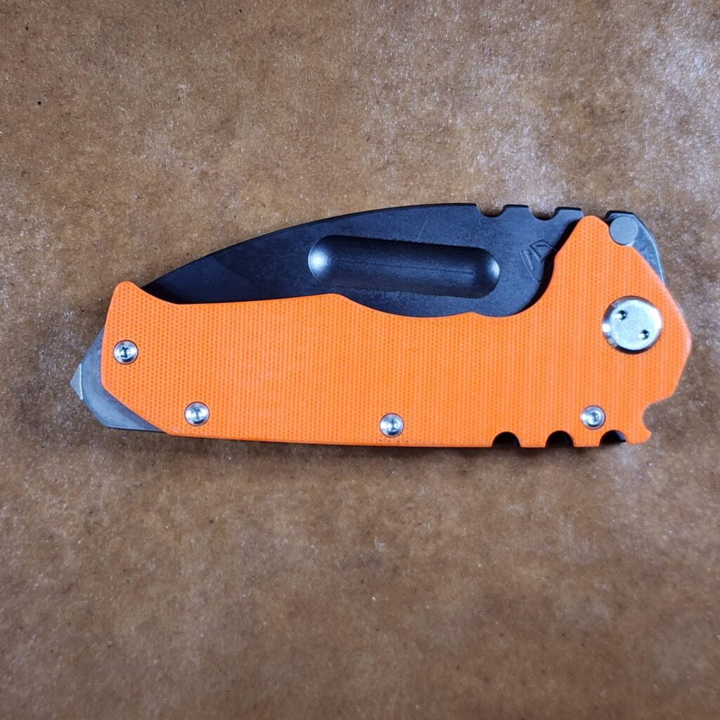Medford with Glass Breaker in Orange G10, gently USED knives for sale