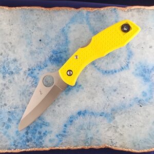 Spyderco H1 Yellow Salt 1 USED knives for sale