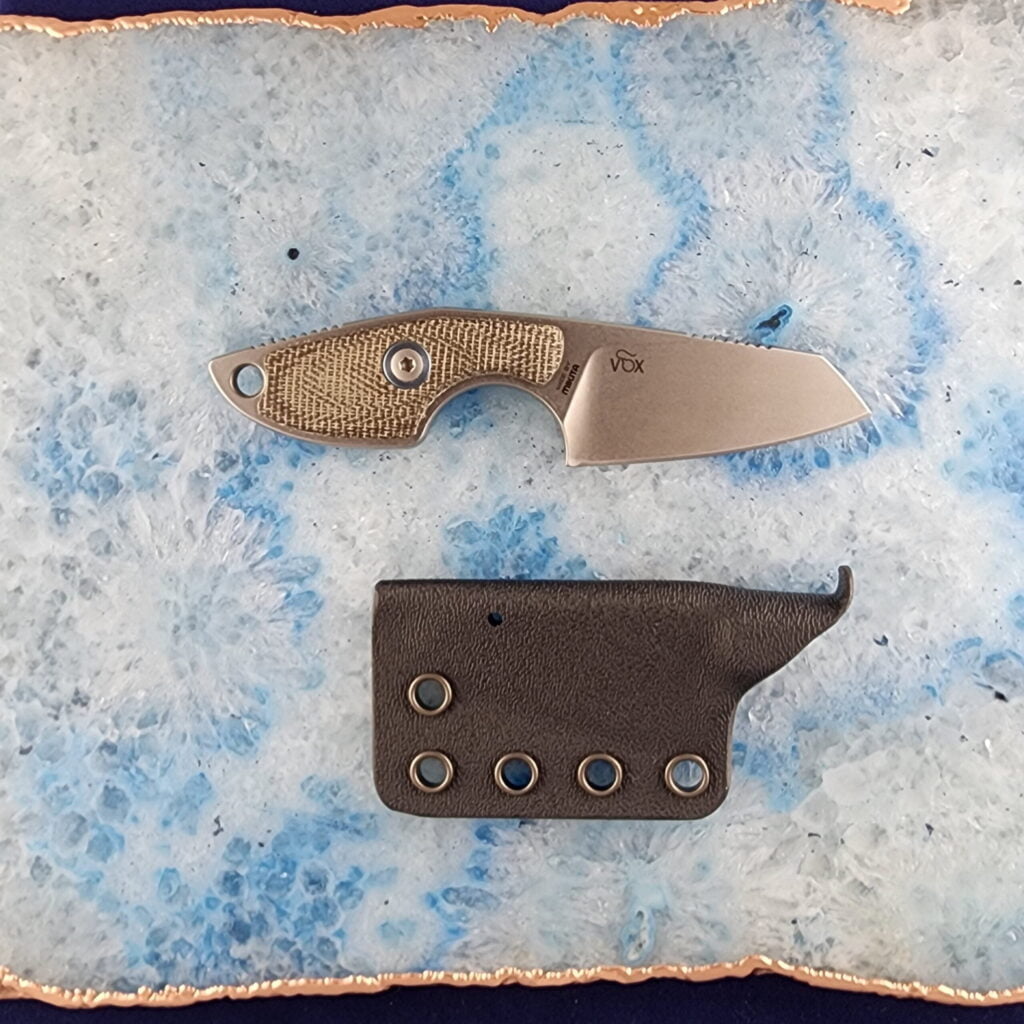MKM Mikro 2 Sheepsfoot in Green Micarta with Leather and Kydex Sheaths knives for sale