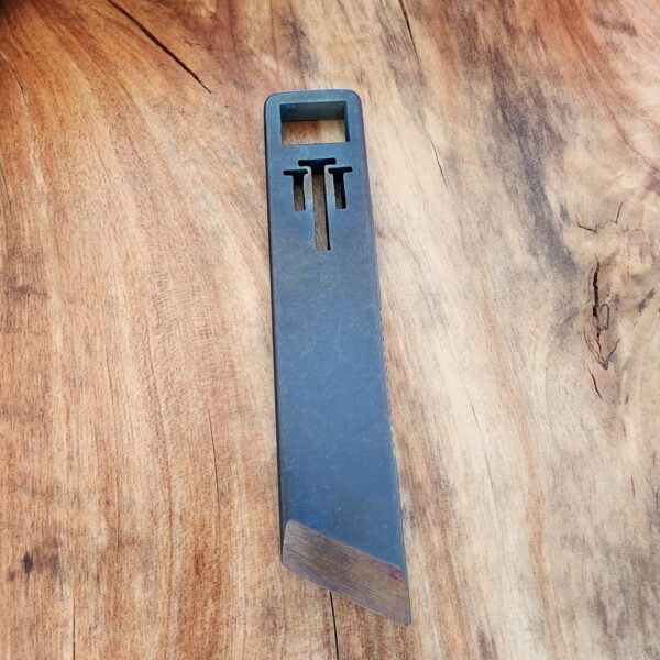 Titanium Mini Pry Bar with Beautiful Heat Treat Patina knives for sale