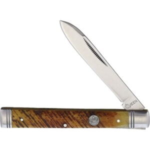 Queen Cutlery Brown Sawcut Bone Doctor's Folding Pocket Knife QN016