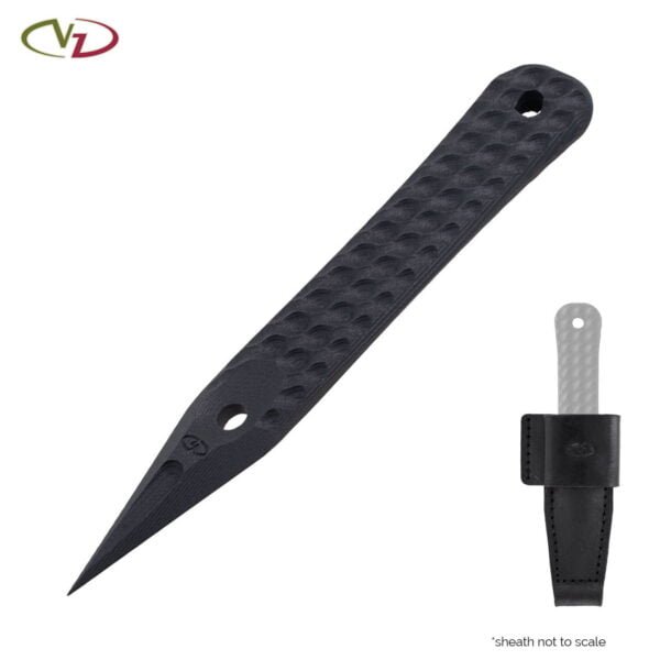 VZ Grips Discrete Gen 2 G-10 Dagger Black with Leather Sheath