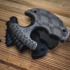 VZ Grips Punch Ripper - G-10 Dagger Black and Gray with leather Sheath