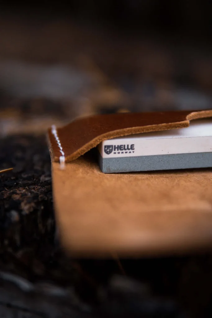 Helle Sharpening stone Small with leather holster