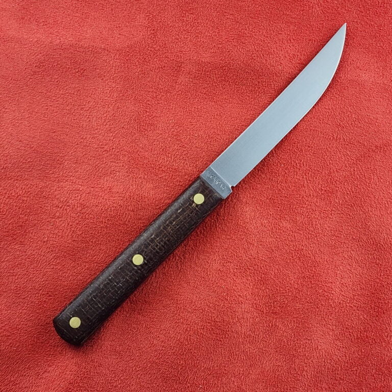 GEC #K33CAR Carbon Steel Steak Knife in Rustic Burlap knives for sale