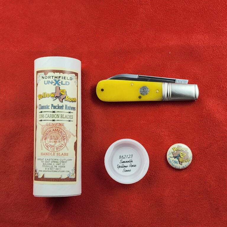 GEC #862123 Smooth Yellow Rose Bone knives for sale