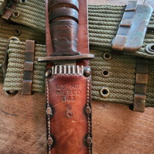 Case M3 USA WWII With Sheath and Belt knives for sale