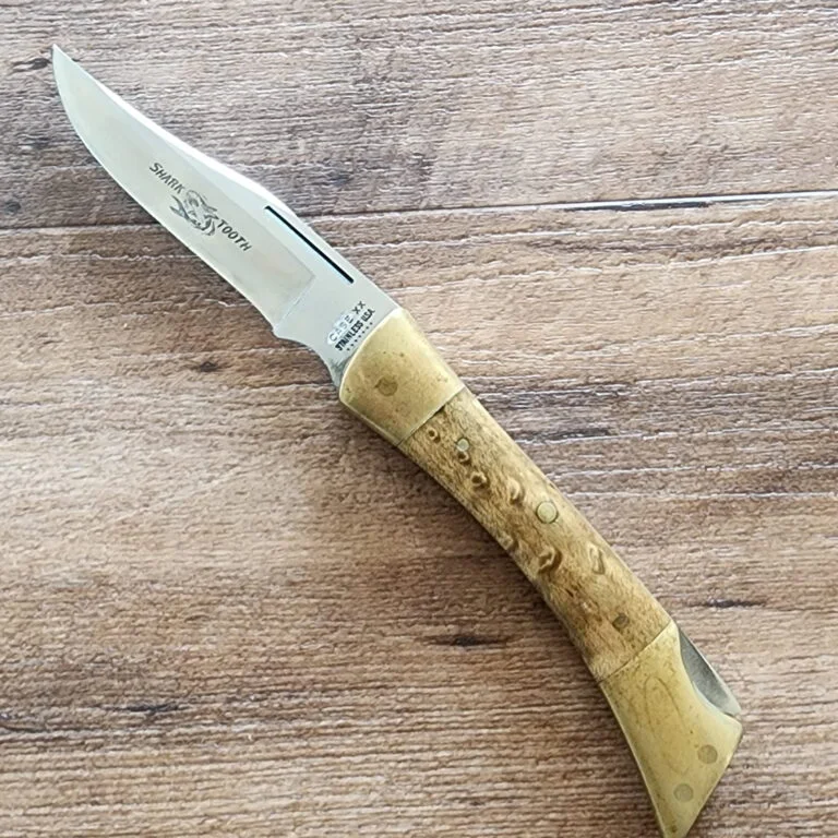 Case Knives USA Shark Tooth in Birdseye Maple 1977 (Factory Second) #7197 L SSP knives for sale