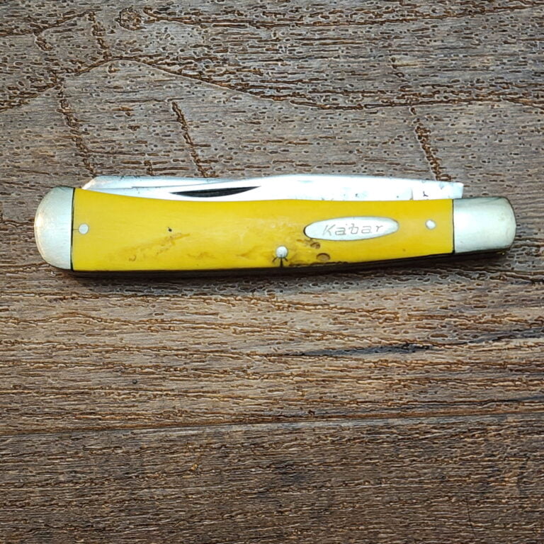 Ka-Bar Knives USA 1033 Vintage Yellow Trapper knives for sale