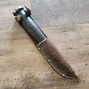 Ka-Bar Knives USA Vintage Fixed Blade Hunter with Sheath knives for sale