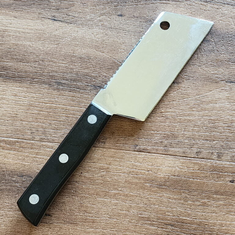 Ka-Bar Knives USA Camp Cleaver Black Handle, Leather Sheath knives for sale