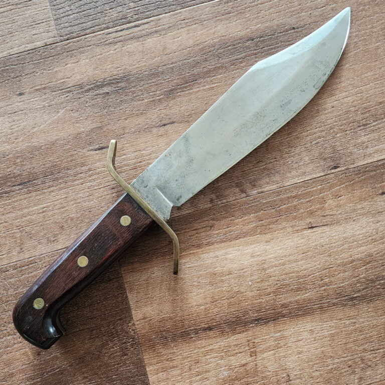 Western USA 1980's W49 D Vintage Large Bowie with Sheath knives for sale