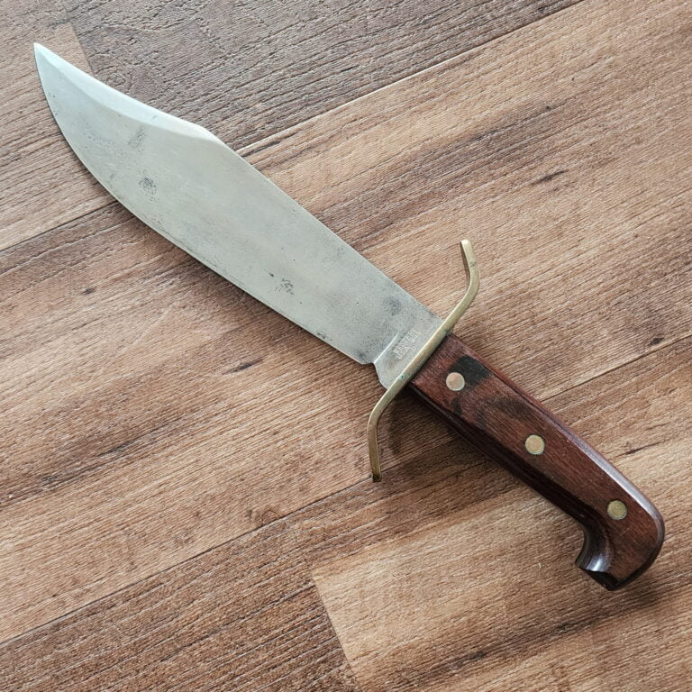 Western USA 1980's W49 D Vintage Large Bowie with Sheath knives for sale