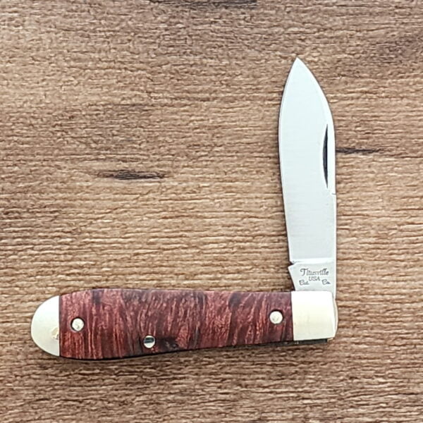 Daniels Family Knife Brands 2023 Titusville Little Man Jack Burnt Orange Burl 1 of 50