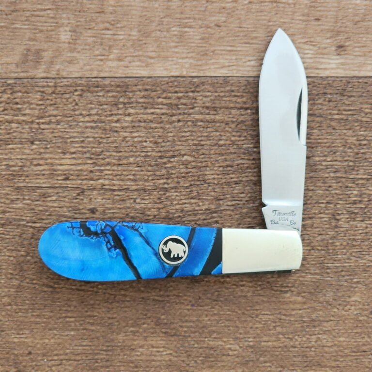 Cultured Artistry Collection Titusville Cutlery Co. Mammoth Mike Blue Crosscut Ivory Rybug 1 of 12 a production of Daniels Family Knife Brands