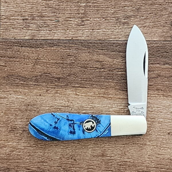 Cultured Artistry Collection Titusville Cutlery Co. Mammoth Mike Blue Crosscut Ivory Rybug 1 of 12 a production of Daniels Family Knife Brands