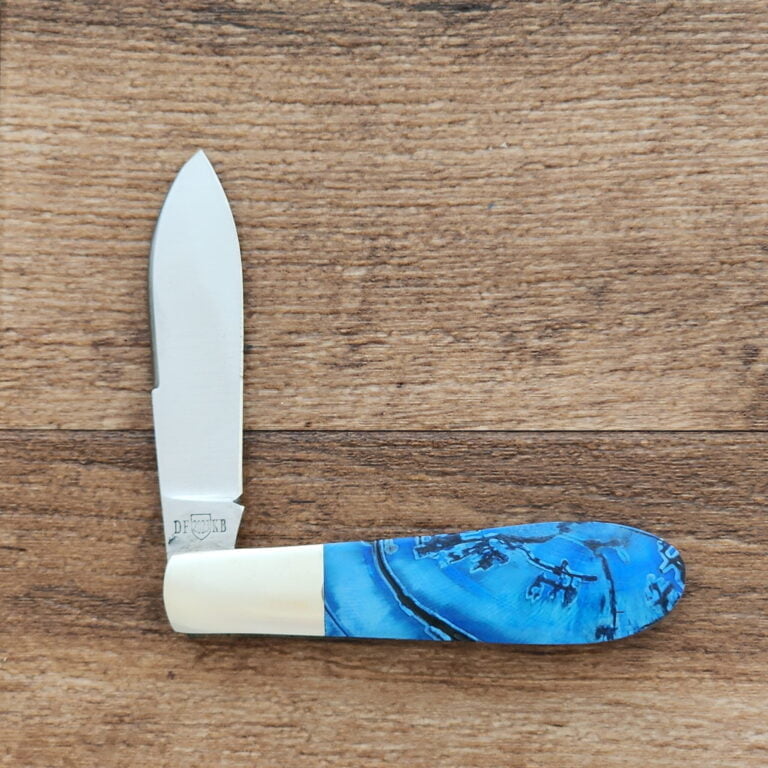 Cultured Artistry Collection Titusville Cutlery Co. Mammoth Mike Blue Crosscut Ivory Rybug 1 of 12 a production of Daniels Family Knife Brands