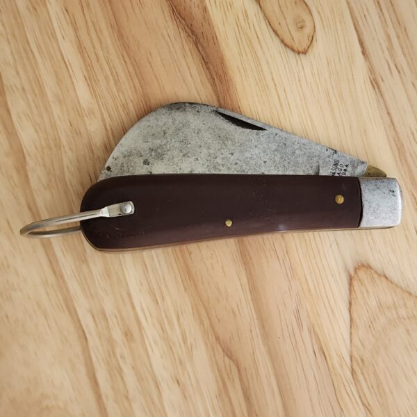 Vintage Mklein & Sons Electrician Utility Hawkbill Liner Lock Folding 4" Pocket Knife Made in Chicago USA knives for sale