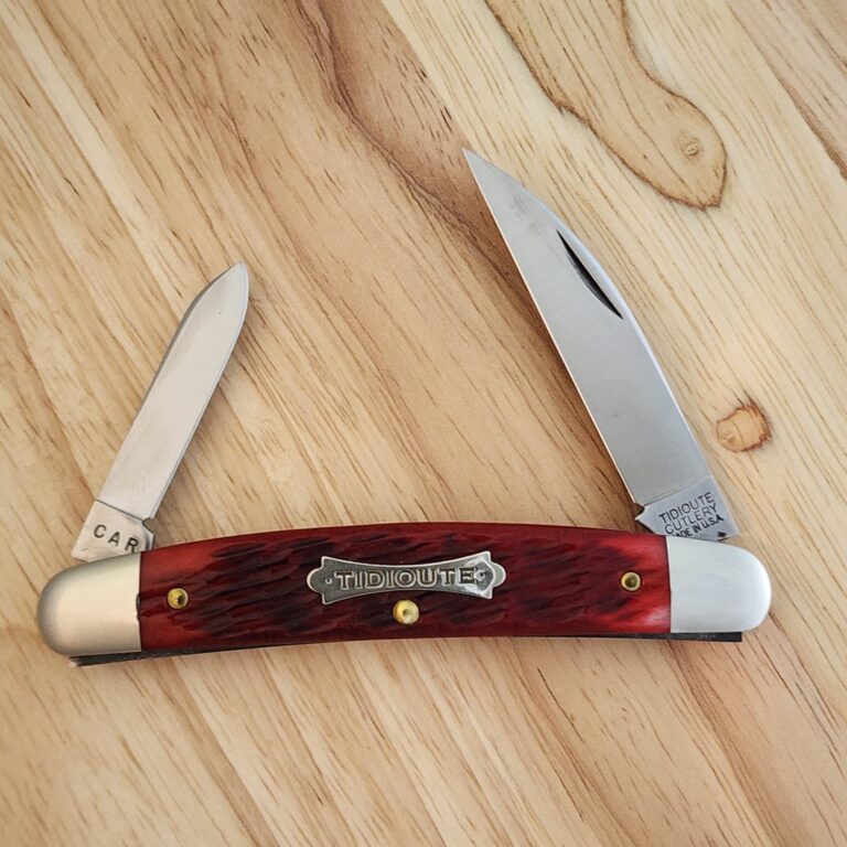 Great Eastern Cutlery Easy Pocket Congress Knife with Blood Red Jigged Bone handles # 620220 knives for sale