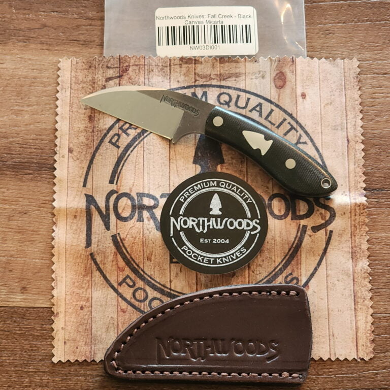 Northwoods Fall Creek Black Canvas Micarta NW03GI001 knives for sale