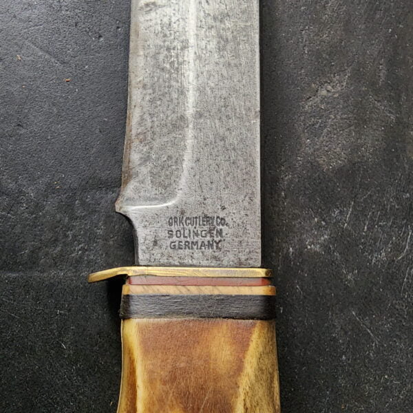 YORK Cutlery Co. 512 Solingen Germany Vintage Fixed Blade in Stag knives for sale