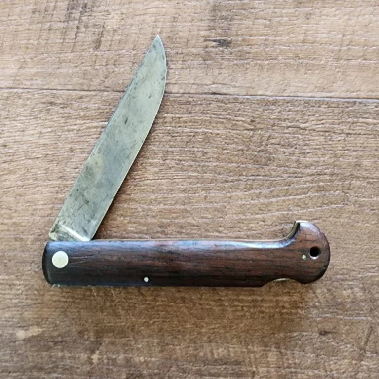 German Vintage folding knife Circa 1930's-1940's Wood Handle Lockback knives for sale