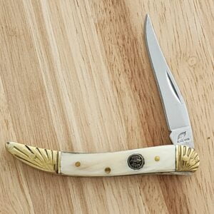 Ocoee River Tiny Toothpick in Smooth White Bone knives for sale