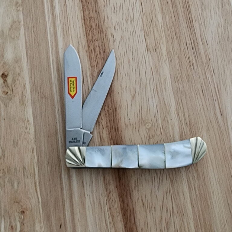 Steel Warrior by Frost Cutlery MOP Little Trapper knives for sale