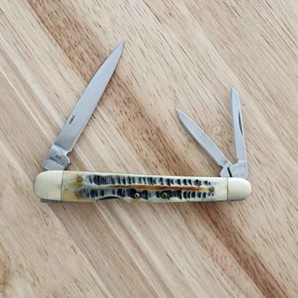 Steel Warrior by Frost Cutlery Jigged Bone Lock Back Whittler knives for sale