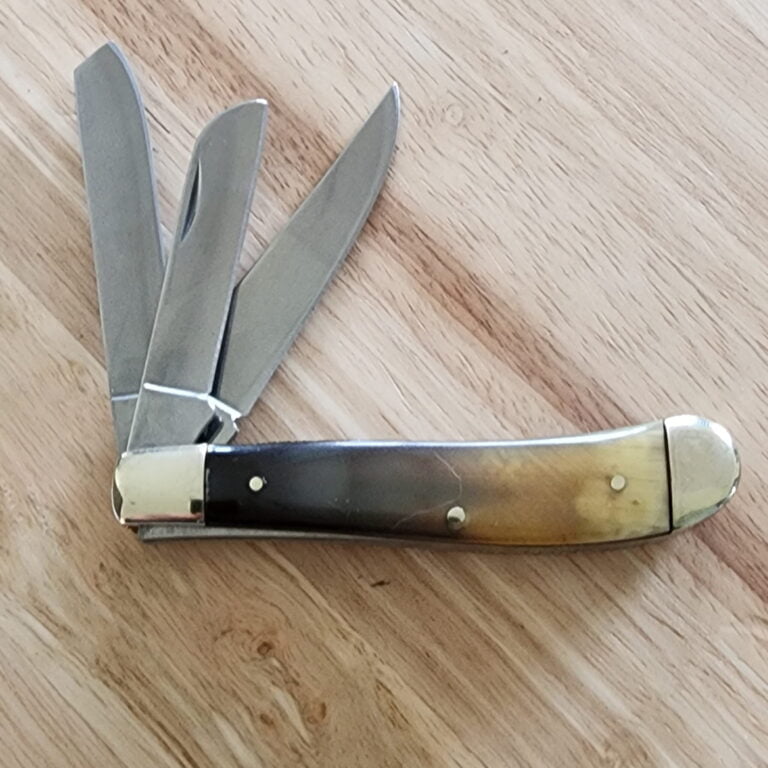 Whitetail Cutlery by Frost Cutlery Ox Horn Trapper knives for sale