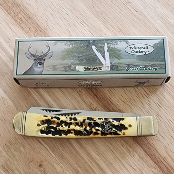 Whitetail Cutlery by Frost Cutlery Rocky Mountain Stag Trapper knives for sale