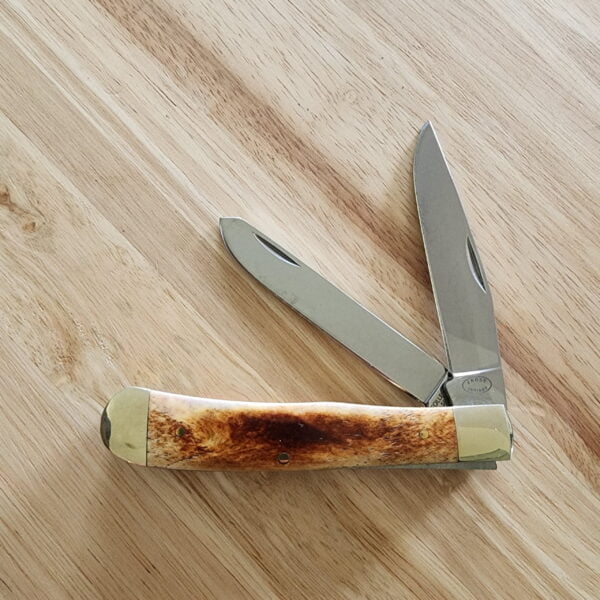 Frost Cutlery Collector's Trapper in Smooth Bone knives for sale
